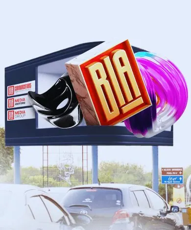 BIA 3D billboard on a main road in DHA Lahore