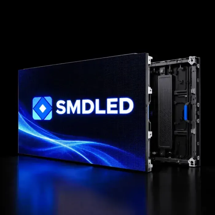 SMDLED branded LED cabinet with its rear frame
