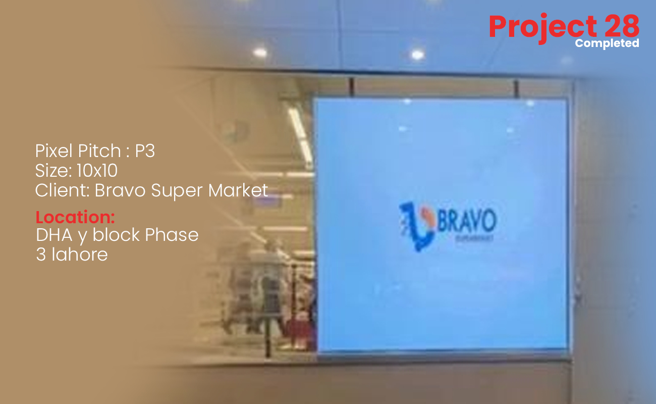 P3 10x10 SMD LED Screen at Bravo super market