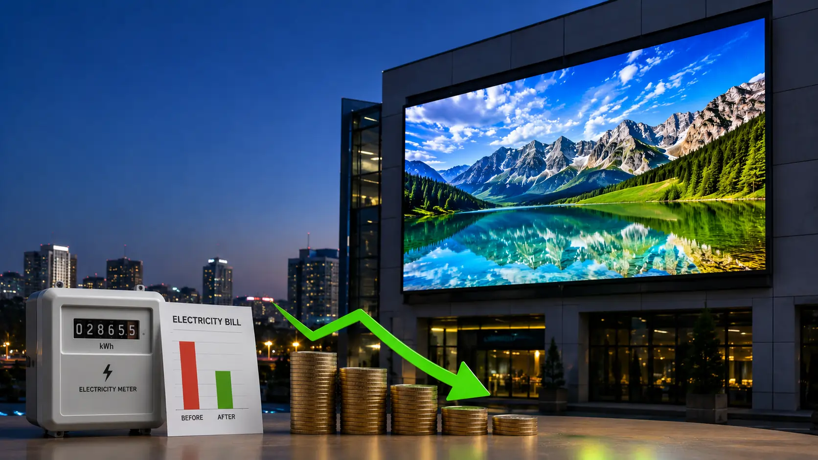 LED screen power consumption